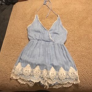 Open Back Lace Romper! Medium!!